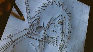 COMO DESENHAR MANDARA UCHIHA( NARUTO) PASSO A PASSO (ESBOÇO)