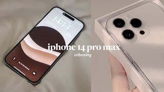 unboxing iPhone 14 Pro max (silver) 256gb *aesthetic* 🤍☁️✨