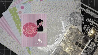 Tonic Studios "Sew Crafty" Showcase Review Tutorial! Cute Stamps, Stencil, Dies & Paper Bundle!