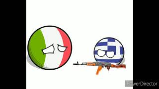 Italy invaded Greece in countryballs