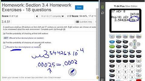Dr  Swiersz Video Solving Section 3 4 Homework Exercises #16 Through #18   20171017 Stats