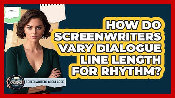 How Do Screenwriters Vary Dialogue Line Length For Rhythm? - Screenwriter