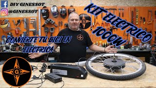 CONVIERTE TU BICICLETA EN EBIKE O  ELECTRICA CON ESTE KIT DE 1000 W ECONOMICO