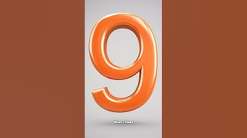 Orange 3D Countdown | 9 to 0 with Voice #countdown #timer #shorts