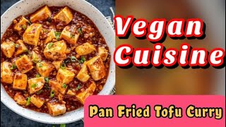 Pan Fried Tofu Curry || Quick & Simple  recipe || youtubeshorts cooking recipe