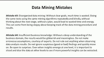 Myths and Mistakes in data Mining - Big Data Analytics Tutorial by Mahesh Huddar