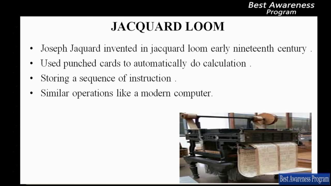 Hardware and Software History of Computer Jacquard Loom Part 7 of 1st