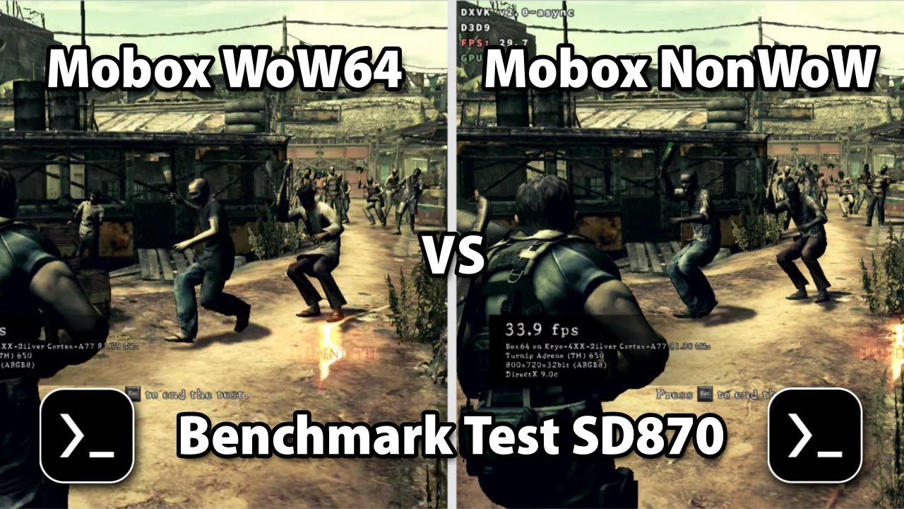 Mobox WoW64 vs NonWoW | Resident Evil 5 Test | SD870