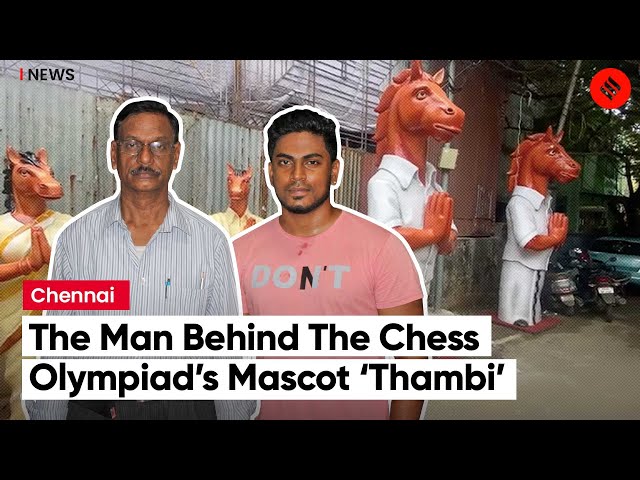 Knight wearing dhoti, shirt with folded hands is 44th Chess Olympiad mascot