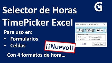⌚ Selector de Horas (Time Picker 🕔) en VBA Excel | Para uso en formularios y celdas