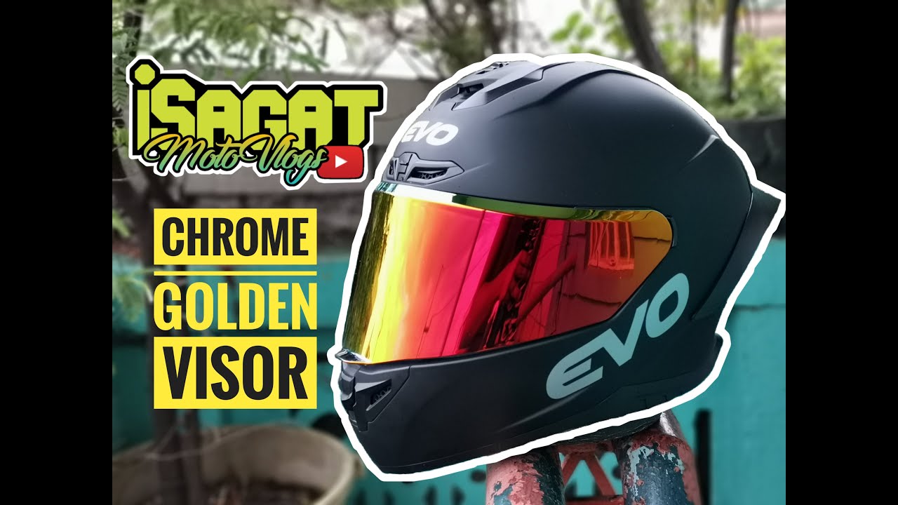 EVO XR-03 CHROME GOLDEN VISOR 