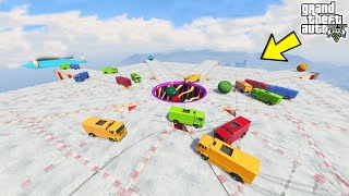 Truck vs Truck Sumo in ICE 827.827% People Slip Down in This GTA 5 Race!