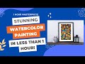 Create this stunning watercolor painting in less than 1 hour abstractart asmr.