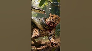 Leopard and Python #lifeisbutadream #AI #ytshorts #trending #viral