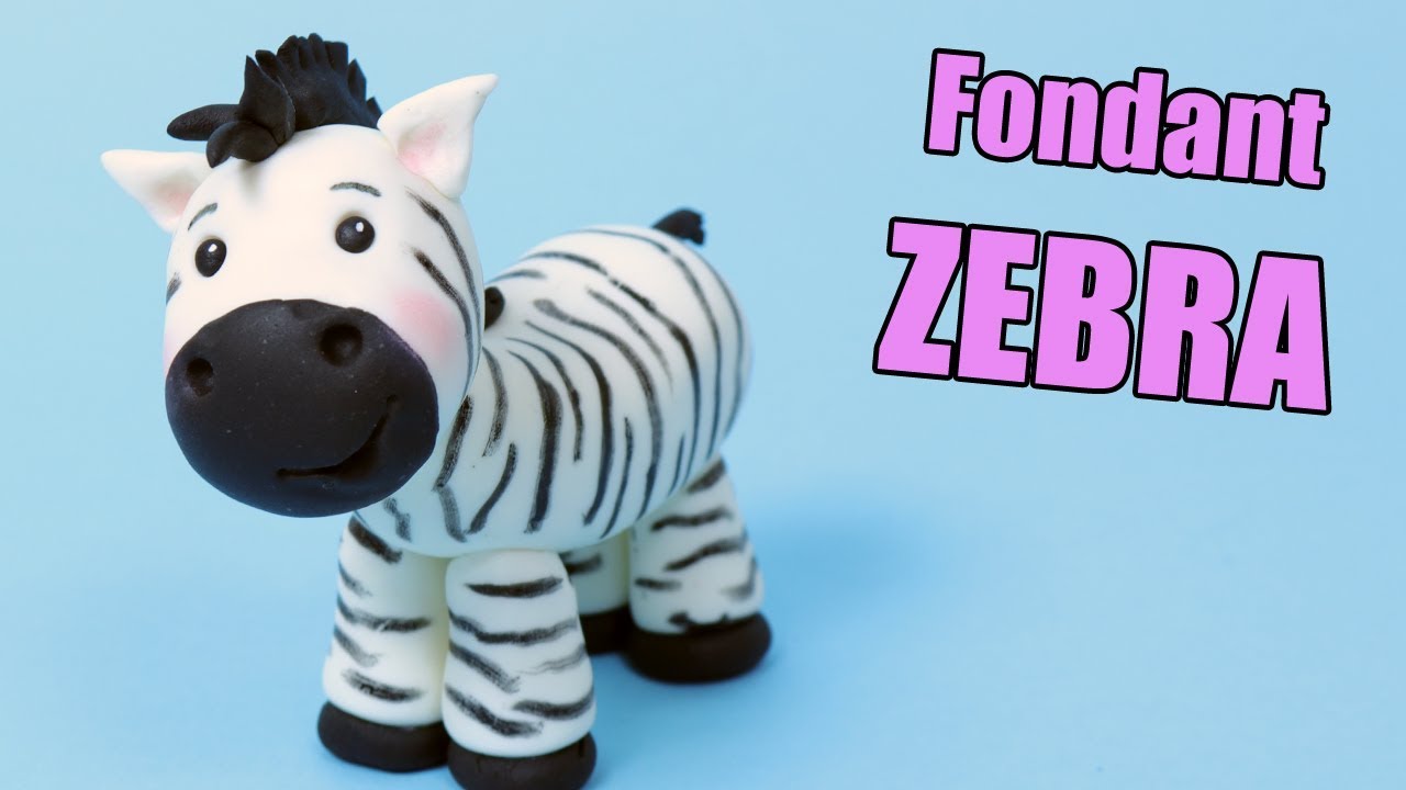 ZEBRA cake topper tutorial! How to make fondant zebra ZEBRA cake topper tutorial! How to make fondant zebra