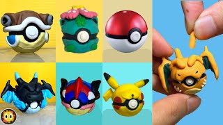 Pokémon Pokeball Making - Charizard Venusaur Blastoise Pikachu Greninja | Clay Art