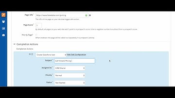 Pardot Tutorial : Page Actions