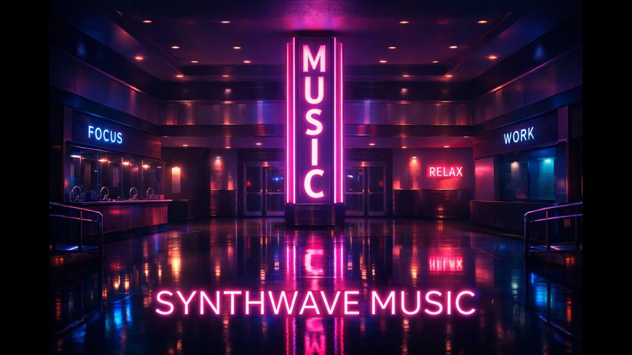 Synthwave Focus Music 🌃 Neon Night Vibes for Work & Relax