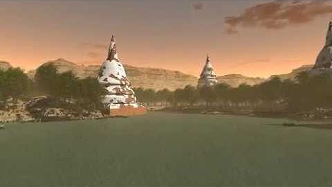 Povray - Jungle Temple Valley