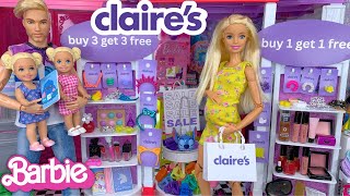 Barbie Doll Family Mall Shopping at Claire