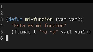 Funciones en Common Lisp | La macro DEFUN.