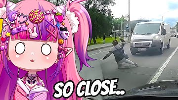 Ironmouse Reacts To The Craziest Close Calls Ever Recorded..
