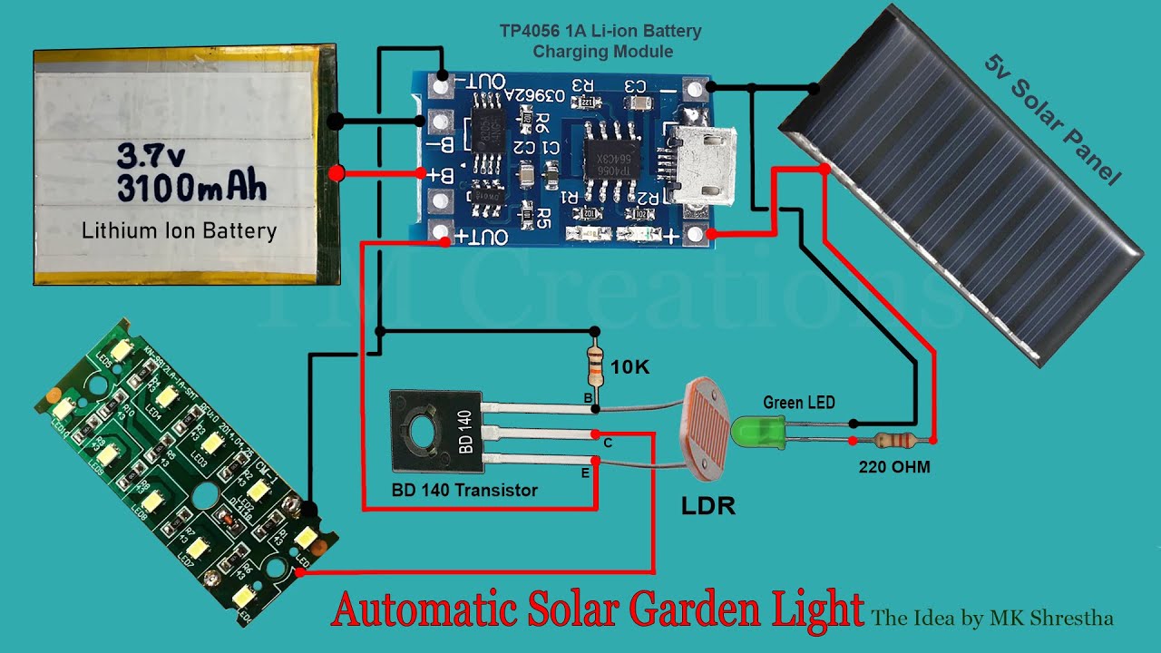 Solar Light Diagram - Solar Garden Light Circuit Diagram Elettronica / Lots of small solar cells