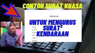 Contoh Surat Kuasa‼️Untuk Mengurus Pajak/Surat² Kendaraan@infoinspiratif7006