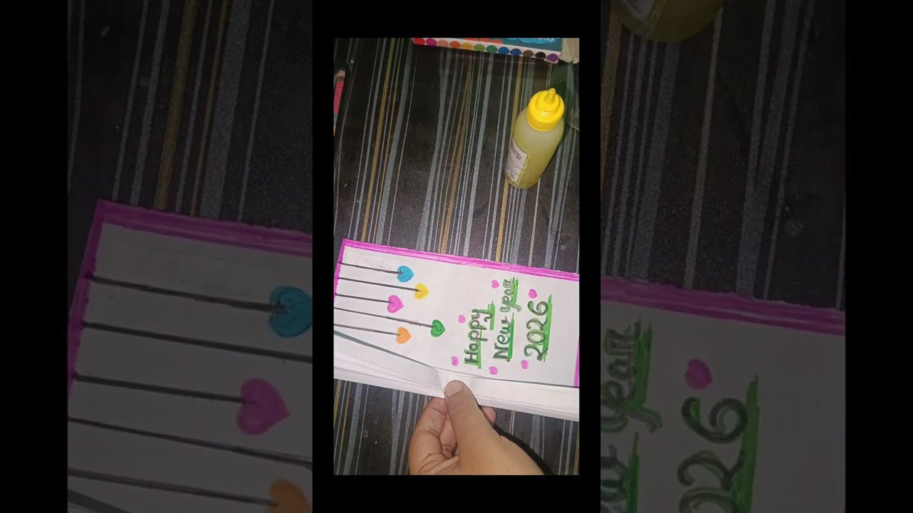 Handmade Happy New Year Card 2026 | Easy & Creative Paper Craft