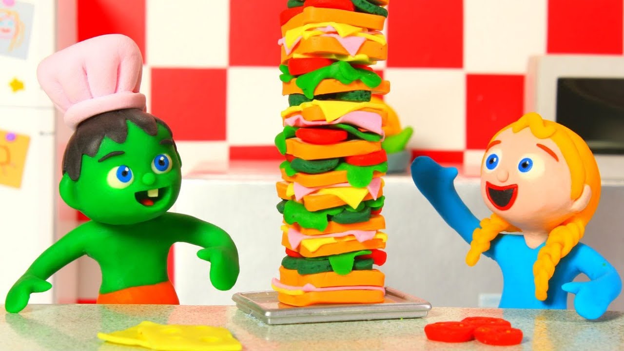 kids anka SUPERHERO BABIES SUPER SANDWICH ❤ Superhero Babies Play Doh Cartoons For Kids