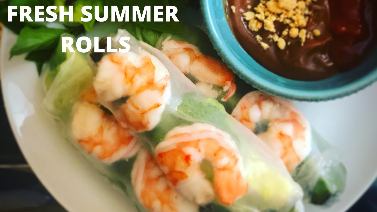 Make Fresh Summer Spring Rolls with Peanut Dipping Sauce
