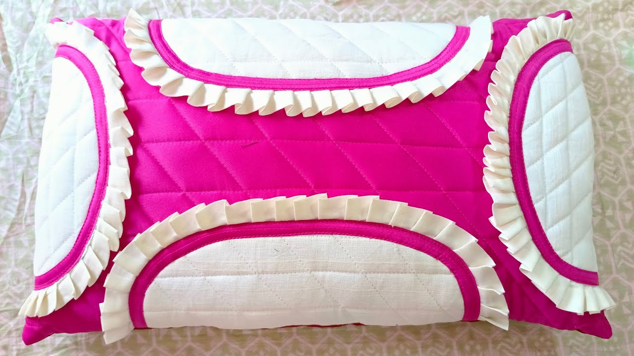 Very Beautiful Pillow Cover Cutting and Stitching DIY Pillow at Home