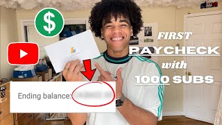 How Much Do Small Youtubers Make | My First Youtube Paycheck