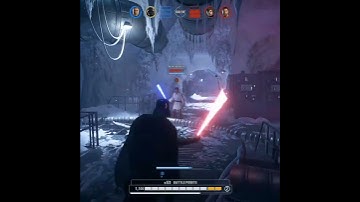 quick 2v1 Darth Vader vs Obi-Wan and Luke #starwars #battlefront2