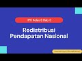Kuis Redistribusi Pendapatan Nasional