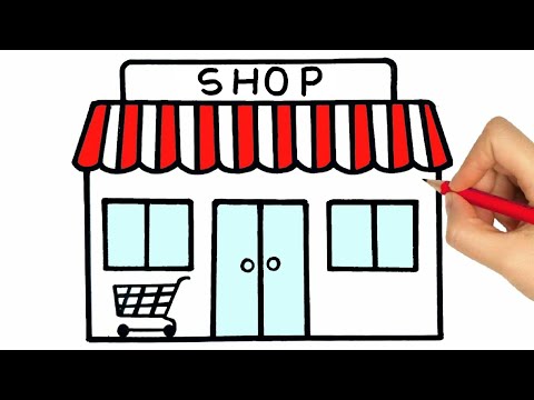 Video: How To Draw A Shop