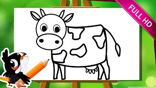 cow animals drawing easy step sketch land draw animal drawings simple tutorial learn getdrawings paintingvalley sketches