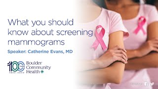 BCH Lecture: What You Should Know About Screening Mammograms Oct-22