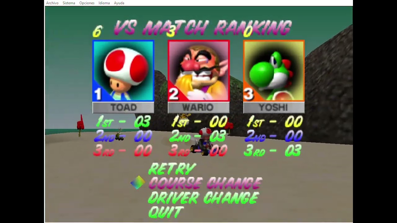 Mario Kart 64 3 players