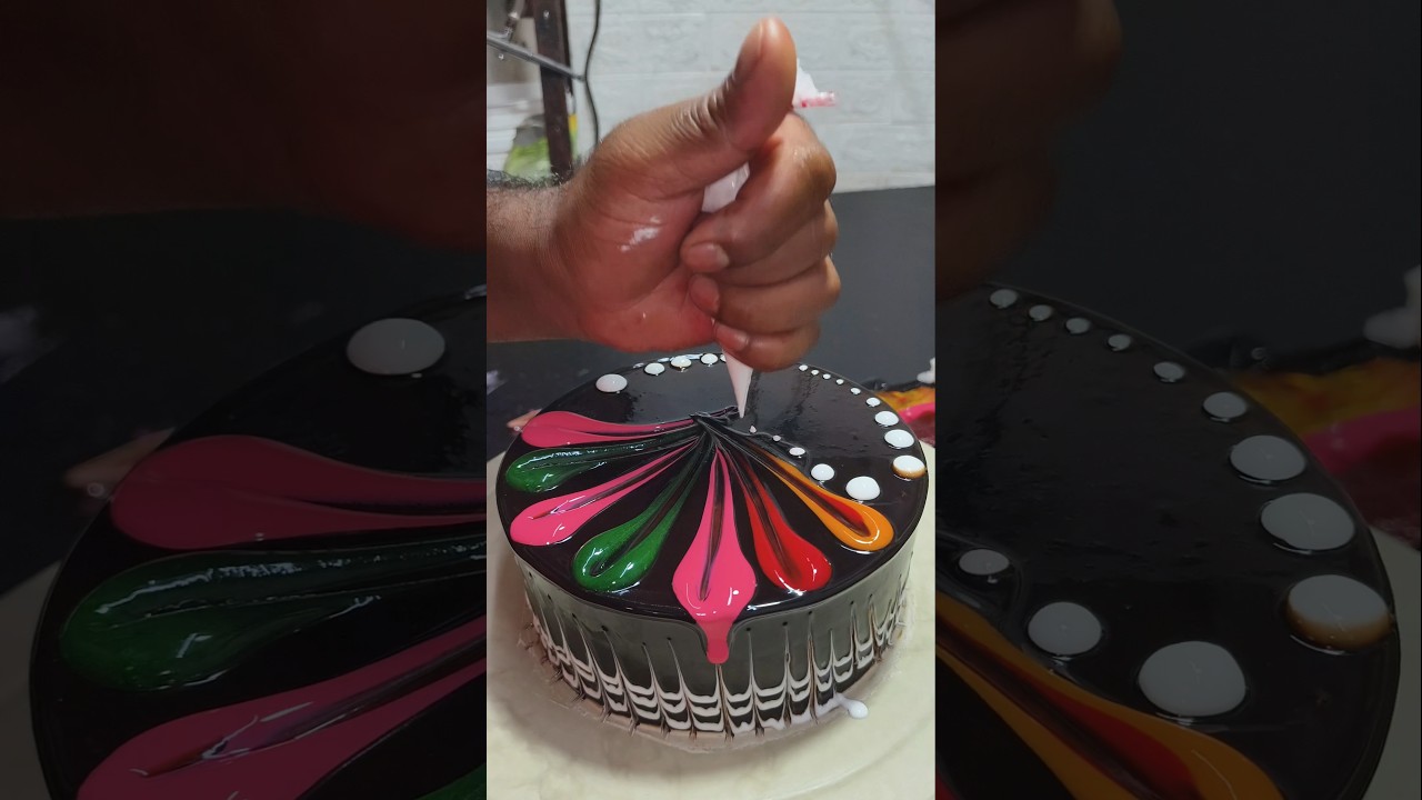 Chocolate Multi Colour Cake Decorating 