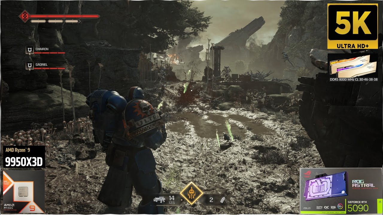 Warhammer 40000 SPACE MARINE 2 UltraWide Gameplay / ASTRAL RTX 5090 ...