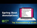 Spring Boot Tutorial 2 : All Annotations in one video @SpringBootApplication@Component@Service@Rep..
