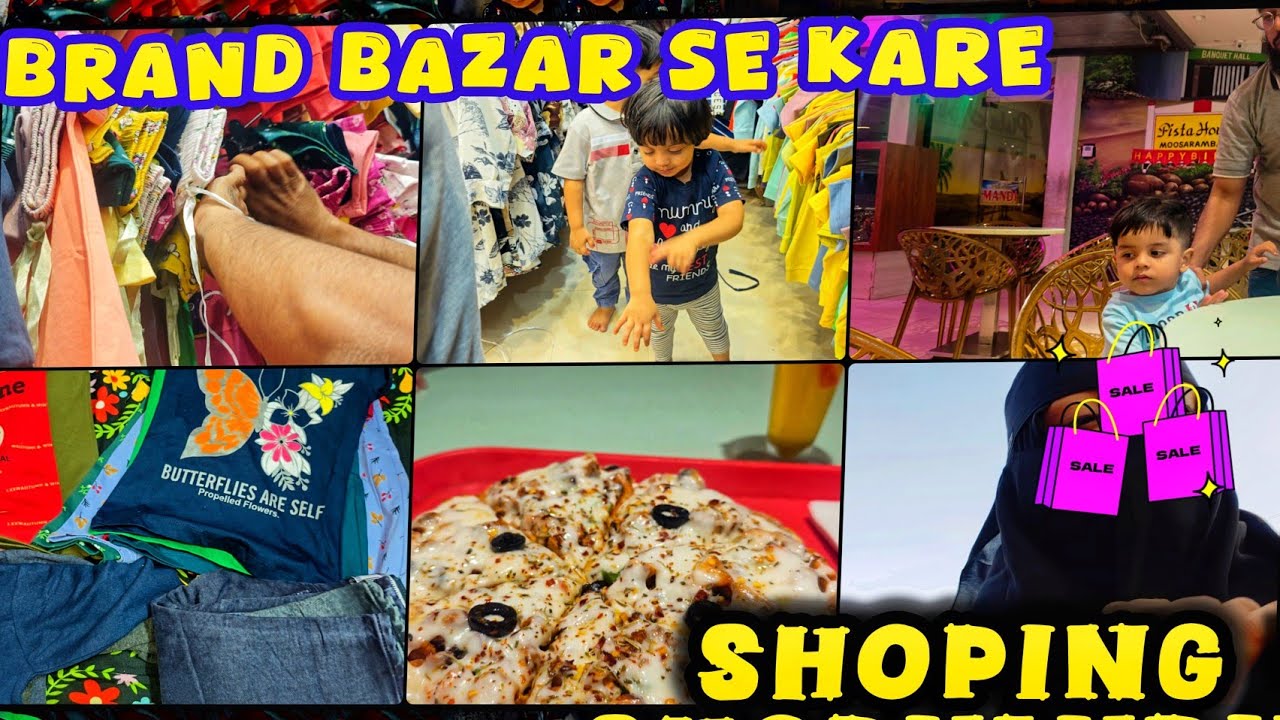 🛍️Brand Bazar Budget Shopping 💥 | Kids Dresses, Food & Full Family Vlog| hafez baba nagar Hyderabad 