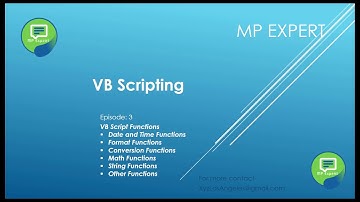 VB Script Episode: 3 (Date, Time, Format, Conversion, Math, String etc functions))