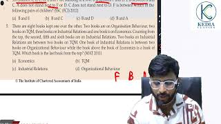 Seating Arrangements | ICAI Material Solved | CA Foundation | Logical Reasoning