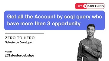 Get all the Account by soql query who have more then 3 opportunity  | apex programming
