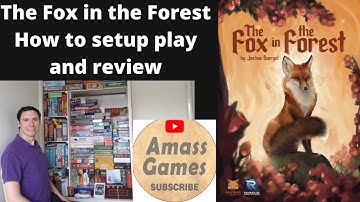 The Fox in the Forest - two player board game.  How to setup play and review * Amass Games *
