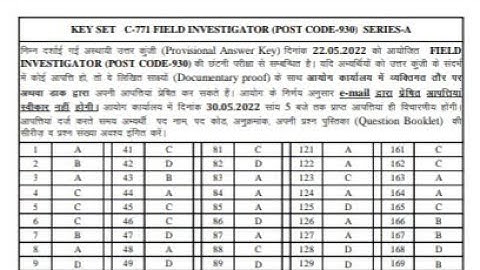 hpssc FIELD  INVESTIGATOR POST CODE 930 provisional answerkey declared today | hpssc latest update |