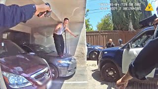 Bodycam Shows Police Shooting Man After Driving Stolen Car into Officer