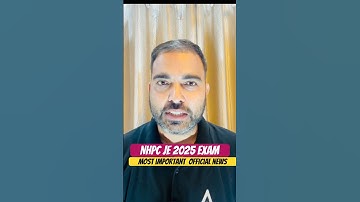 NHPC JE 2025 exam most important update | NHPC JE 2025 admi card #nhpcje #nhpcjepreparation
